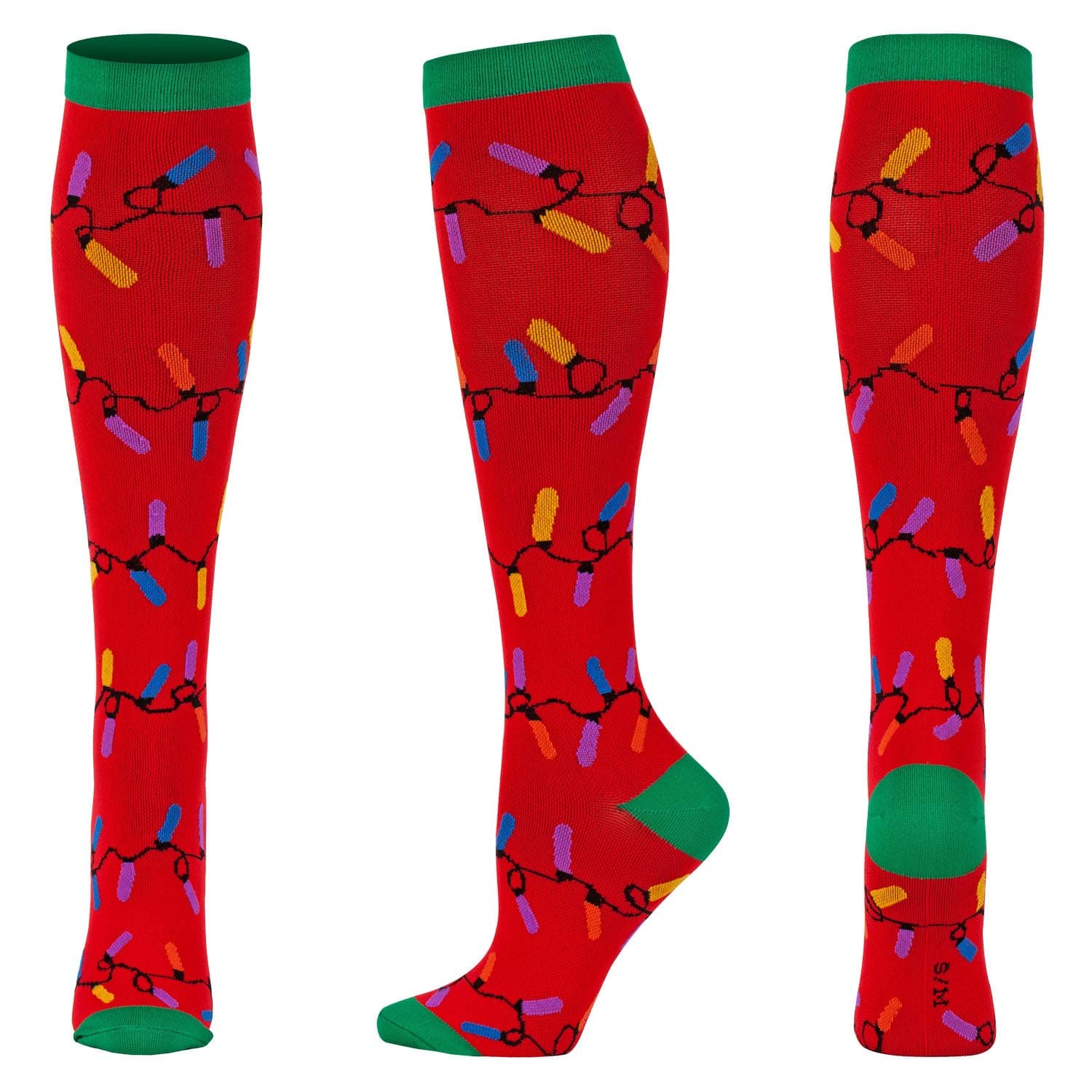 Christmas Compression Socks for Women 20-30 mmHg, Holiday Compression Socks for Nurses, Runner, Flight Travel and Prenancy