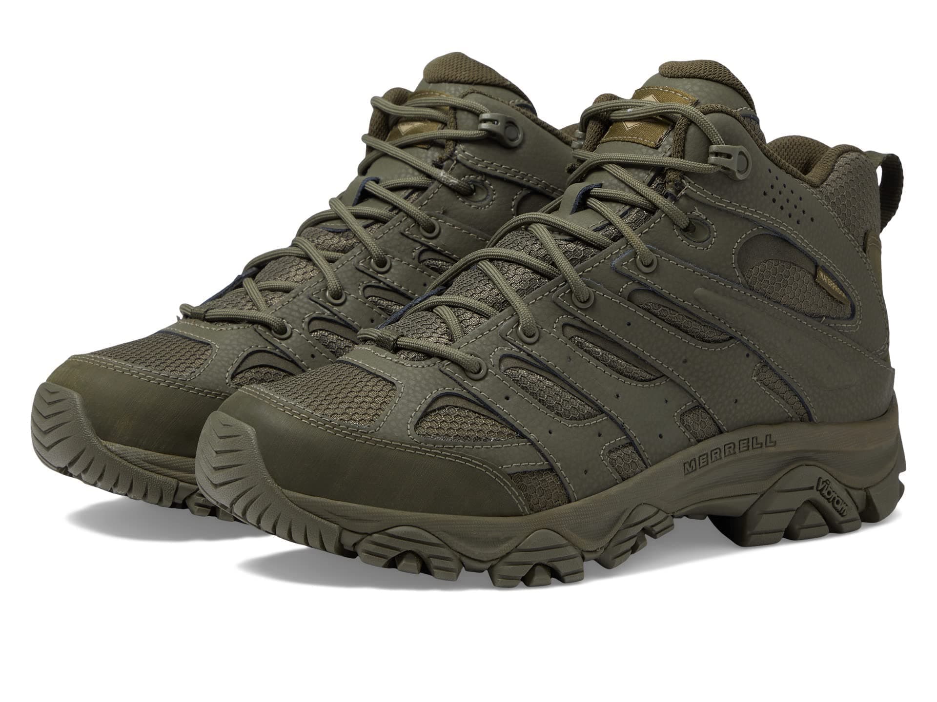 Men's Moab 3 Mid Response Tactical Waterproof Boots, Lightweight Full Grain Leather Work Hiking Outdoor Shoes