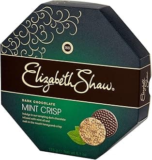 Elizabeth Shaw Dark Mint Crisp Chocolate, Rich and Luxurious Crisp Honeycomb Dark Chocolate with Mint, Great Taste & Quality, After Dinner Treat