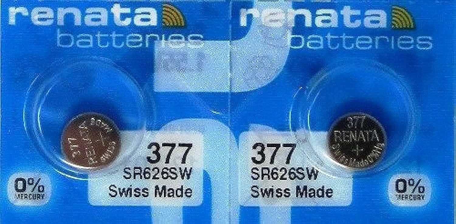 Renata Silver Oxide Zero Mercury Electronic Batteries (2, SR626SW)