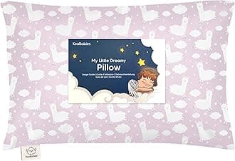 Toddler Pillow with Pillowcase - 13x18 My Little Dreamy Pillow, Organic Cotton Toddler Pillows for Sleeping, Kids Pillow, Travel Pillows, Mini Pillow, Nursery Pillow, Toddler Bed Pillow (Alpacas)