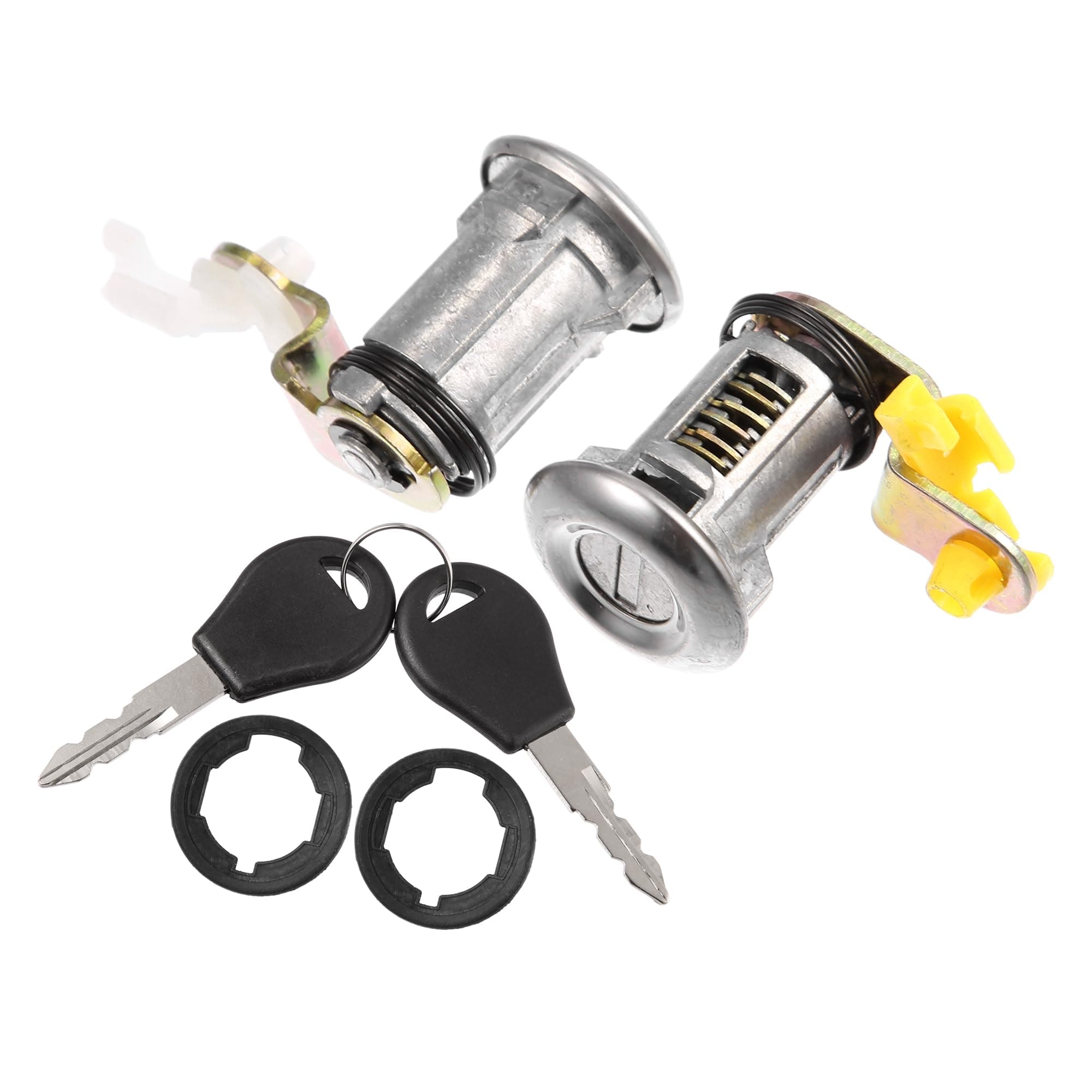 X AUTOHAUX 1Pair Left Right Door Lock Set with Key for Nissan Pickup 1984-1998 Driver Passenger Side Door Lock Cylinder for Nissan D21 1986-1994 80600-01G25 80601-01G25