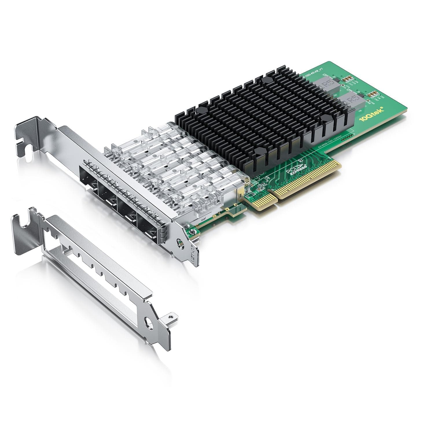 10Gb PCI-E NIC Network Card, Quad SFP+ Port, with Original Intel XL710-BM1 Controllers, PCI Express Ethernet LAN Adapter Support Windows Server/Linux/VMware ESXi, Compare to Intel X710-DA4