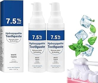 7.5% Hydroxyapatite Toothpastes,Hydroxyapatite Toothpaste for Advanced Enamel Protection and Tooth Strengthening, Gentle Mint, Fresh Breath, Fluoride-Free Toothpaste for Sensitive Teeth (2)