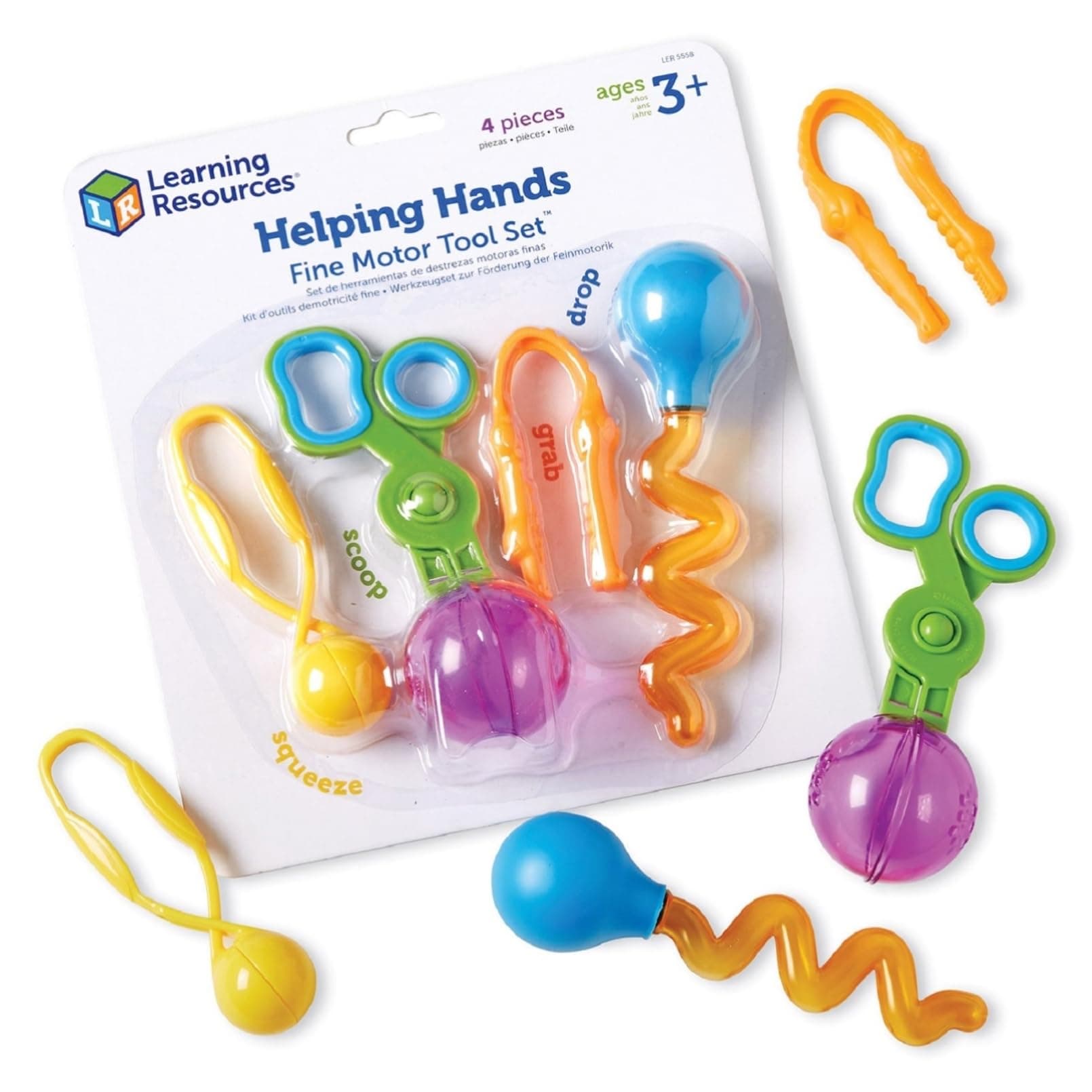 Learning Resources LER5558 Toddler Toy, Fingertip Training, Hand Exercise, Assistance Tool Set, Authentic