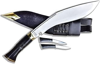 Official Issued - Genuine Kukri/Khukuri - 10-25 inches Blade Service No.1 Highly Polished Knife - Handmade in Nepal.