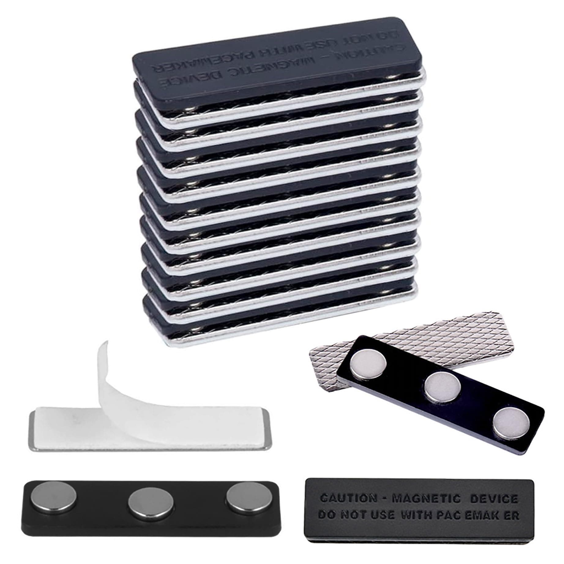 jingewell 16 Pack Magnetic Curtain Closure for Blackout Blind Accessory, Window Blinds, Name Badge Holders with Adhesive, Curtain Magnet with Super Strong Magnets for Blackout Curtains