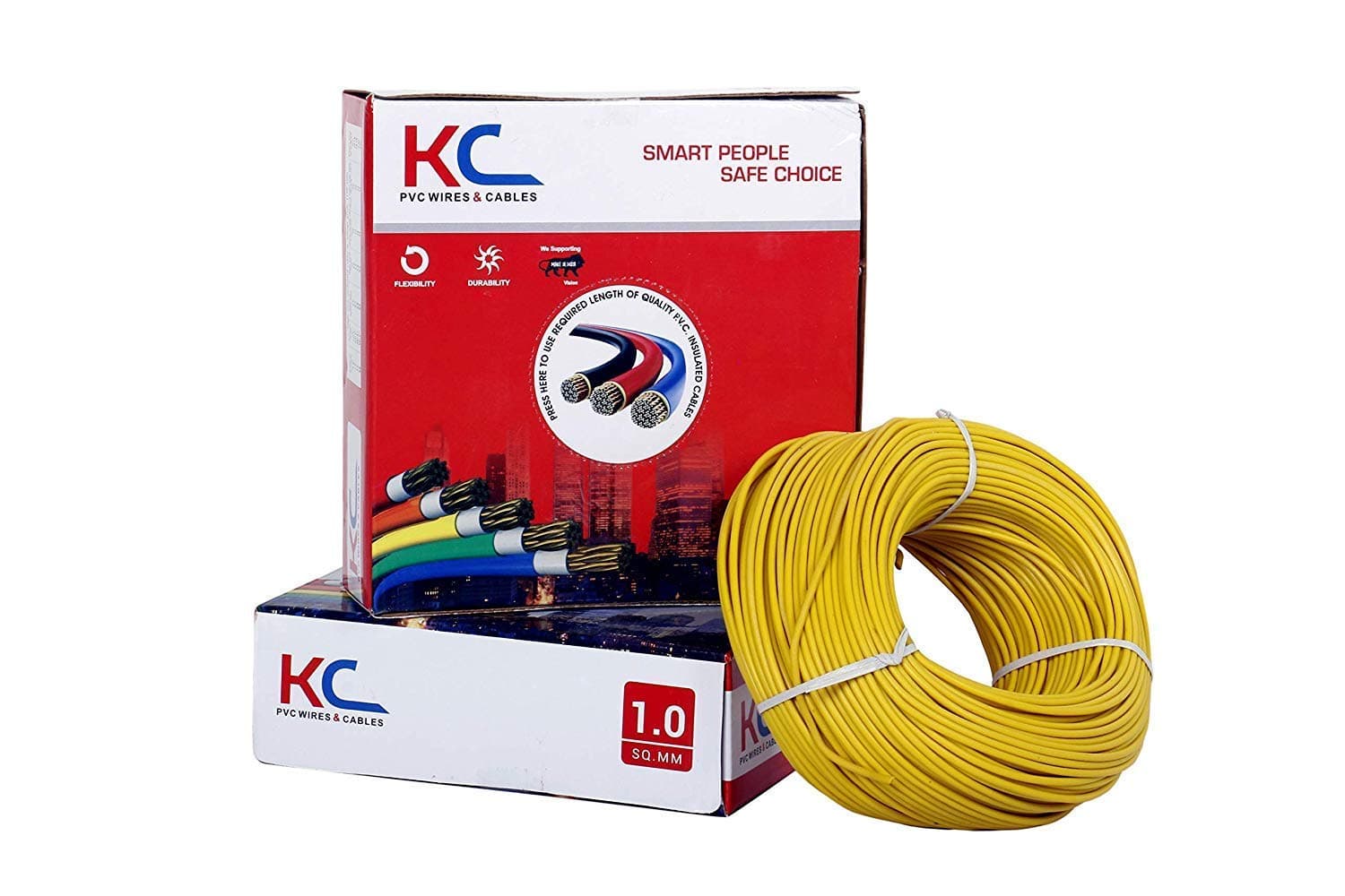 Toran DMAK 1 Sq mm Wire Coil (Yellow, 90 m)