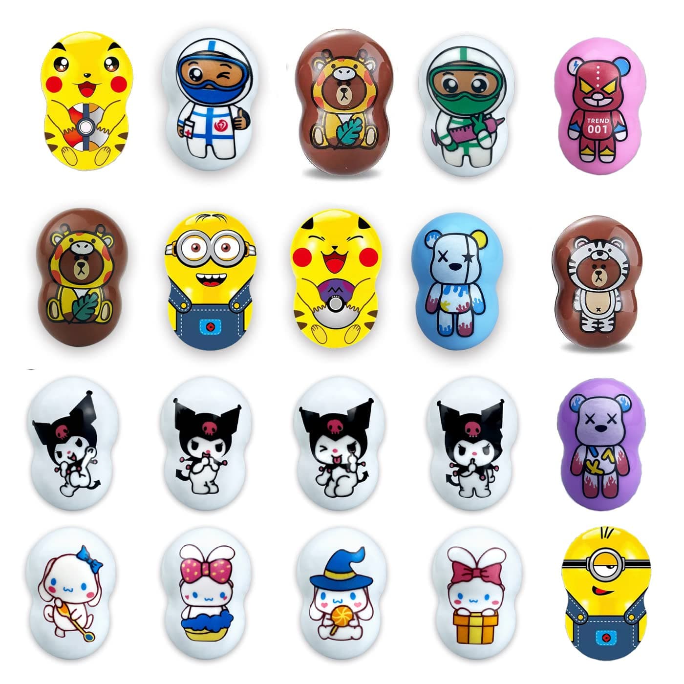 Mbarbs Random Stress Relief 24 PCS Mini Roly-Poly Wobbling Toy Self-righting Doll Small Desktop Toy to Solve Your Irritability for Kids or Adult