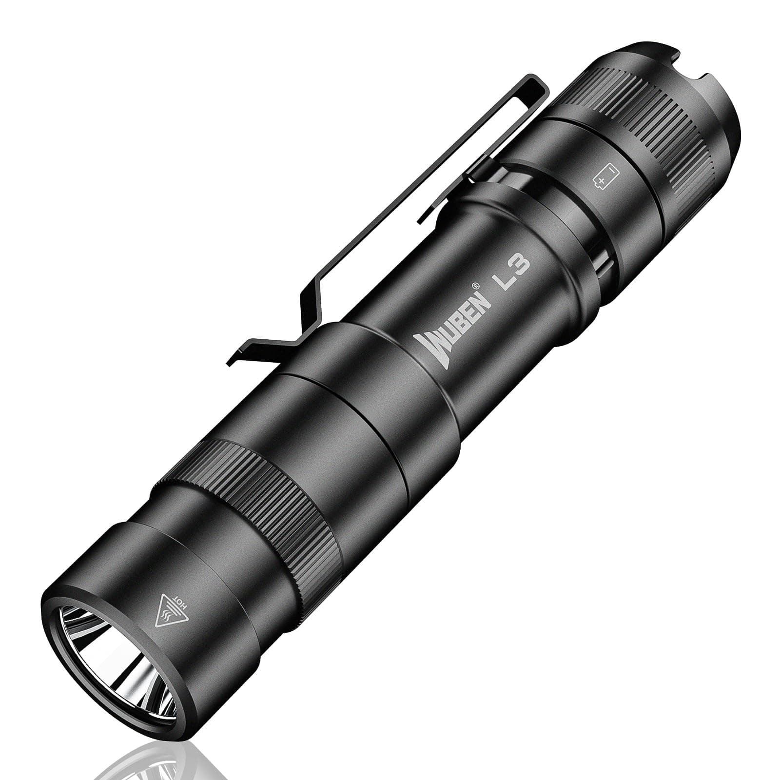 WUBEN L3 Flashlights High Lumens, 3000 Lumen Bright Flashlight Rechargeable, Dual-way USB C Charging 7 Light Mode, IP68 Handheld Flashlight for Tactical/Outdoor/Dog Walking, Tool Gifts for Men