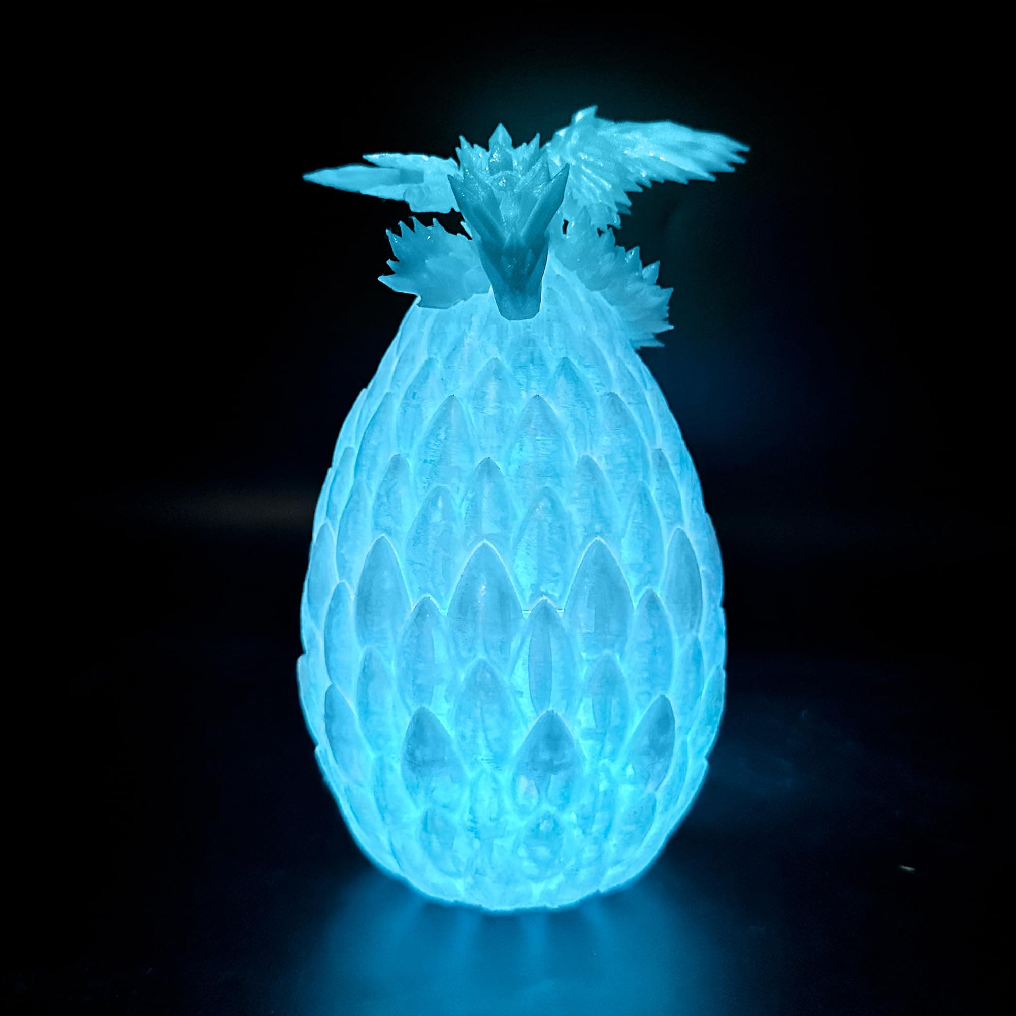 Upgraded 3D Printed Flying Dragon in Egg - Surprise Egg with Flexible Winged Dragon Inside, Mystery Fidget Toy, Birthday Gift, Desk Figure Decor, Easter Basket Stuffers (Glow in The Dark)