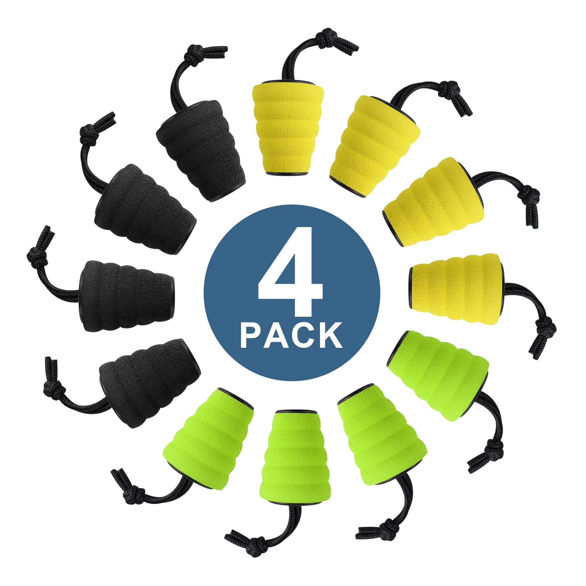 GanFindX4, 6 or 8 Pack | 3 Colors | Form-Fitting Kayak Scupper Plug Kit, Fit 1.4-1.7" scuppers, High Elasticity Fits Most Drain Holes & EVA Meterial