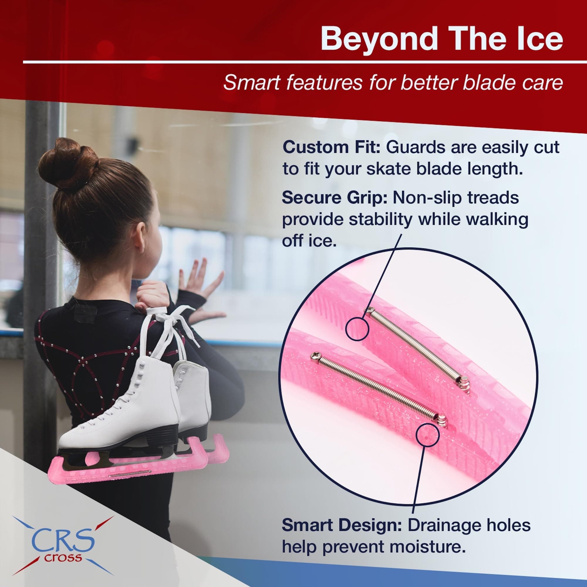 CRS クロススケートガード ソーカー タオル ギフトパック アイススケートガード ソフトスケートブレードカバー フィギュアスケートやホッケー用