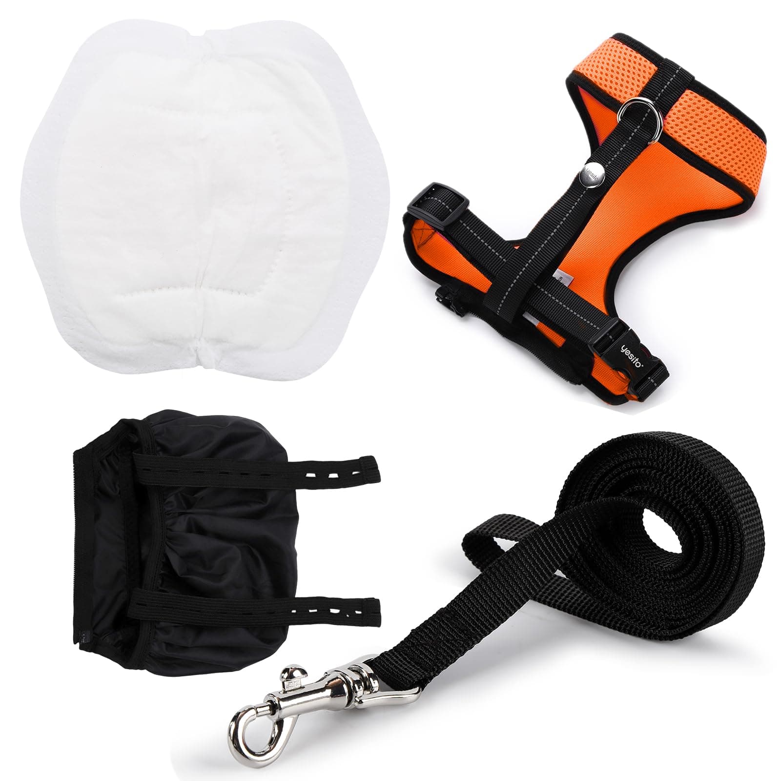 Yesito Adjustable Chicken Harness Diaper (5.4ft Leash) – Breathable & Washable Secure Training for Hens, Ducks & Chicks | Outdoor Walking & Discipline Solution