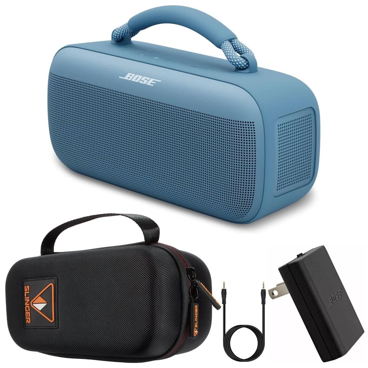 SoundLink Max Bluetooth Speaker + Hard Shell Travel Case and USB Plug AUX Cable