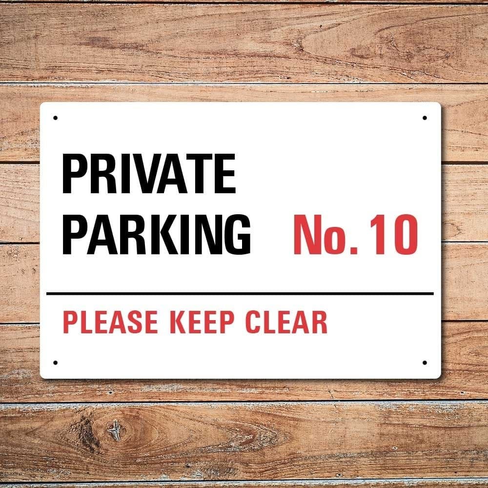 Wall Chimp Private Parking Personalised Metal Sign A4