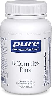 Vitamin B-Complex Plus - B Vitamin Formula with Active Folate - for Cardiovascular Health, Memory, Skin & Hair - 60 Capsules