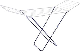 Royalford Large Folding Clothes Airer – Stainless Steel Drying Space Laundry Durable Metal Drying Rack Multifunctional Air Dryer | Ideal for Outdoors Metal Cloth Dryer, Multi-Colour, 108x50 cm, RF5001