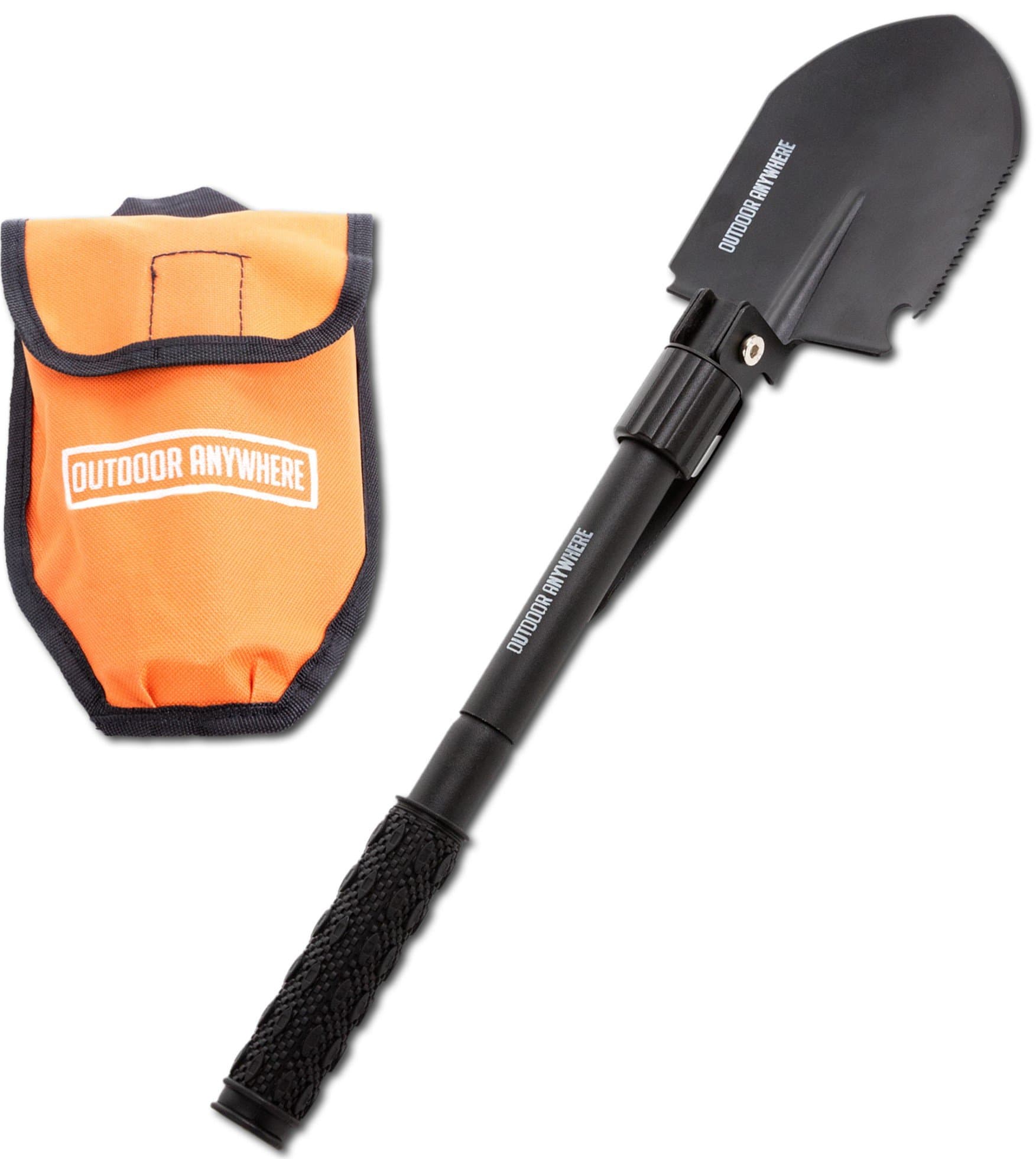 Compact Folding Shovel & Pick - Light, Sturdy Army Tactical Steel Multitool Shovel - Perfect Size for Backpacking, Camping, Hiking Or Store in Your Car for Emergencies - Carrying Pouch Included