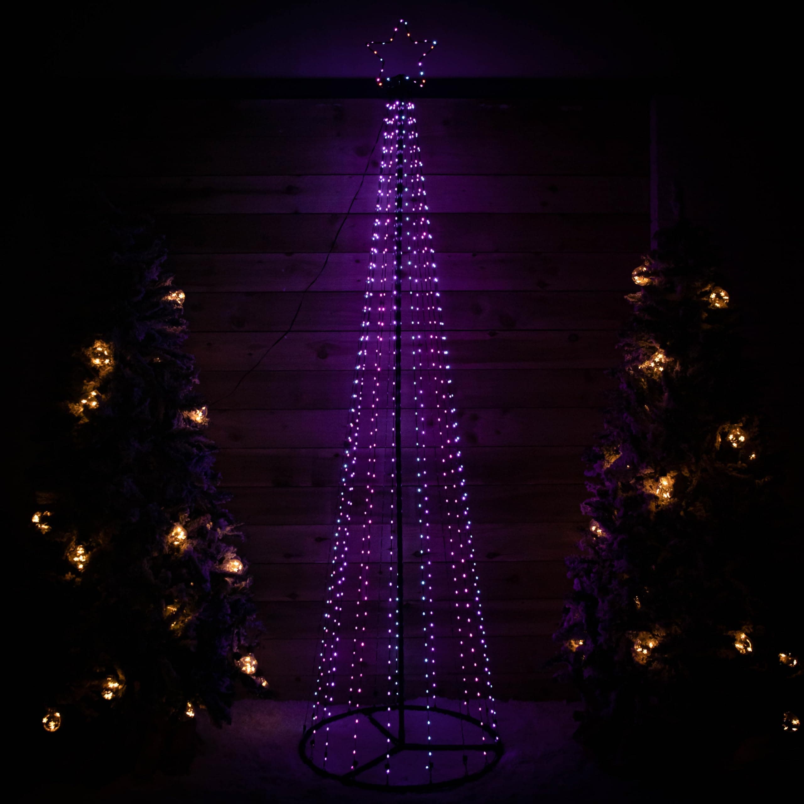 Samuel ALEXANDER 4m (13ft) Light up Christmas Pyramid Cone Tree with 1374 Multi-Action Rainbow LEDs