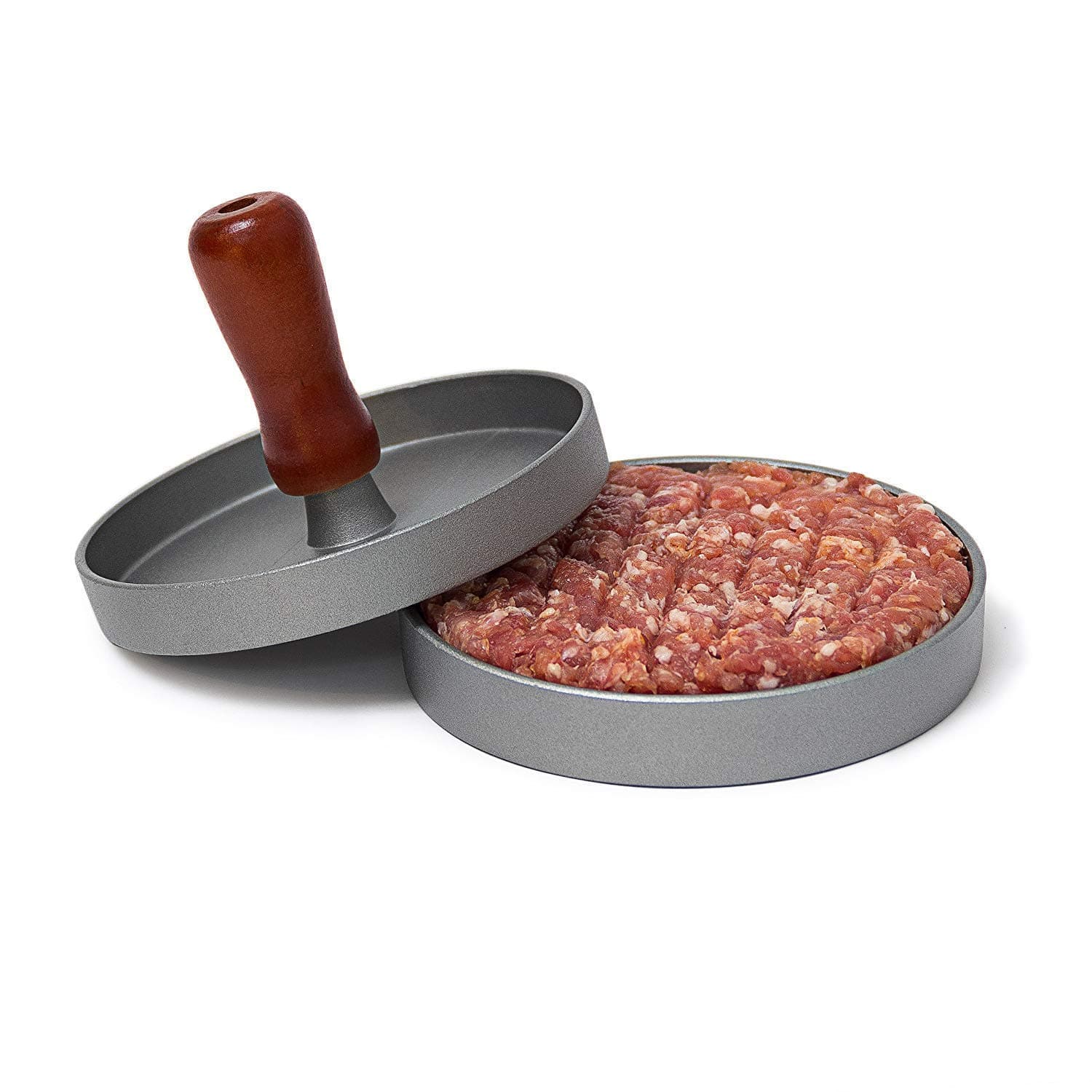 ACLUXS Burger Press, Hamburger Maker Mould Machine Set, BBQ Patty Juicy Regular Beef Maker Round Non Stick Mold, Easy to Use, White