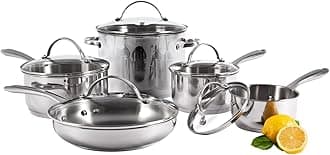 StarfritEssentials 10 Piece Stainless Steel Cookware Set