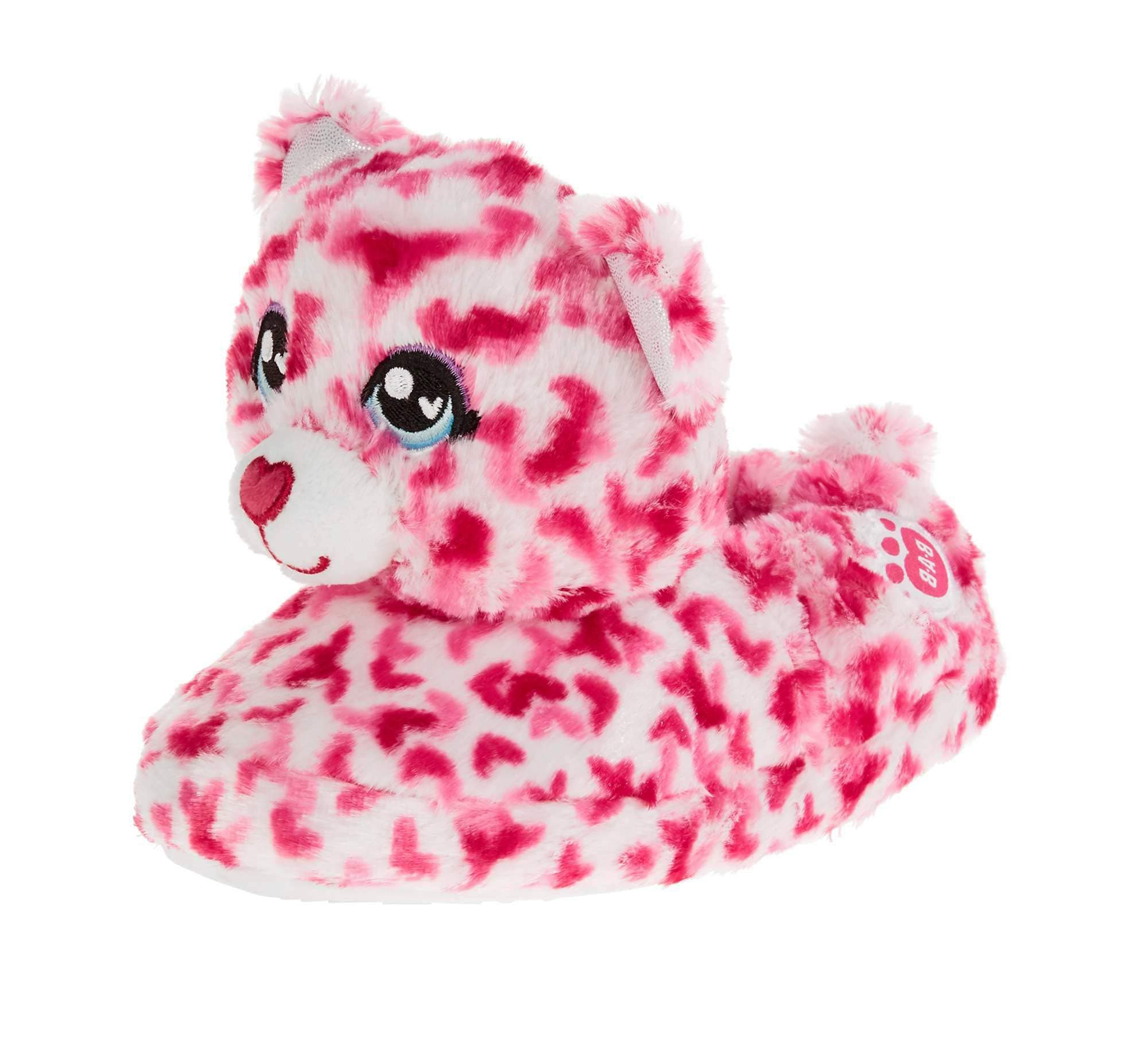 Build a Bear Assorted Kids Cute Slip-On Slippers (Small 10-11, Tiny Hearts)
