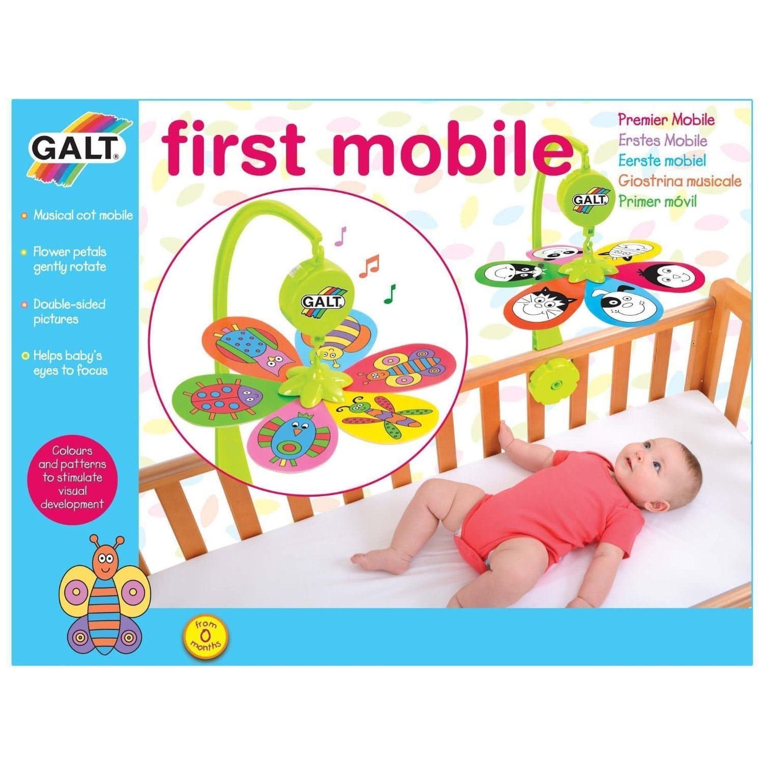 James Galt First Mobile - Musical Cot Mobile - Baby
