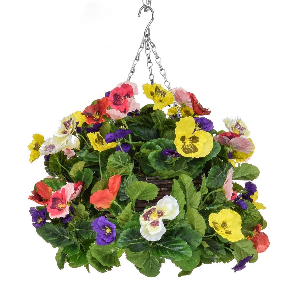 Blossom and Blooms Artificial Hanging Basket, Mixed, One Size