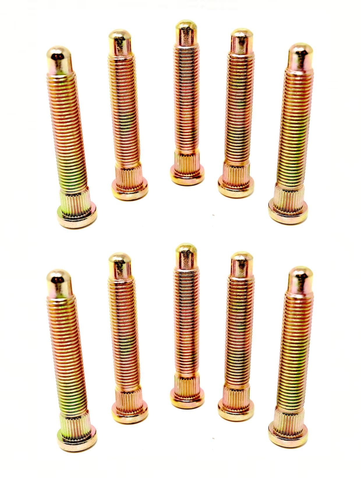 10 Pack 55mm Extended Steel M12x1.5 Wheel Studs Compatible with Honda Acura Five Lug - by Rocky Mountain Bearings