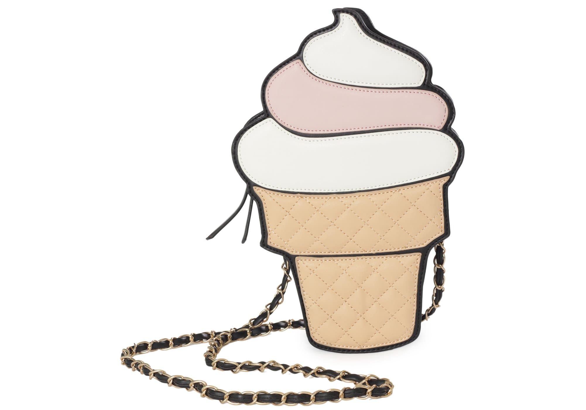 Sidecca Soft Serve Ice Cream Cone Cross Body Chain Purse