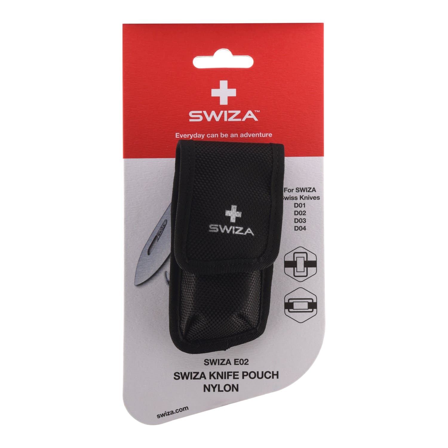 SWIZA Pocket Knife Etui, Nylone, D01-D04, black