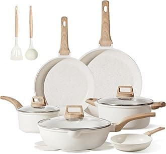 CAROTE 16 Piece Cookware Set, Nonstick Pots and Pans, Induction Cookware Cooking Set with Frying Pans, Saucepans, Saute Pan