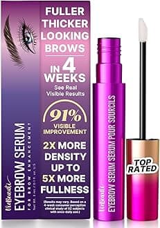 Eyebrow Growth Serum: Eyebrow Serum to Grow Brows with Advanced Formula to Boost Longer Fuller and Thicker Looking Eyebrows 3mL
