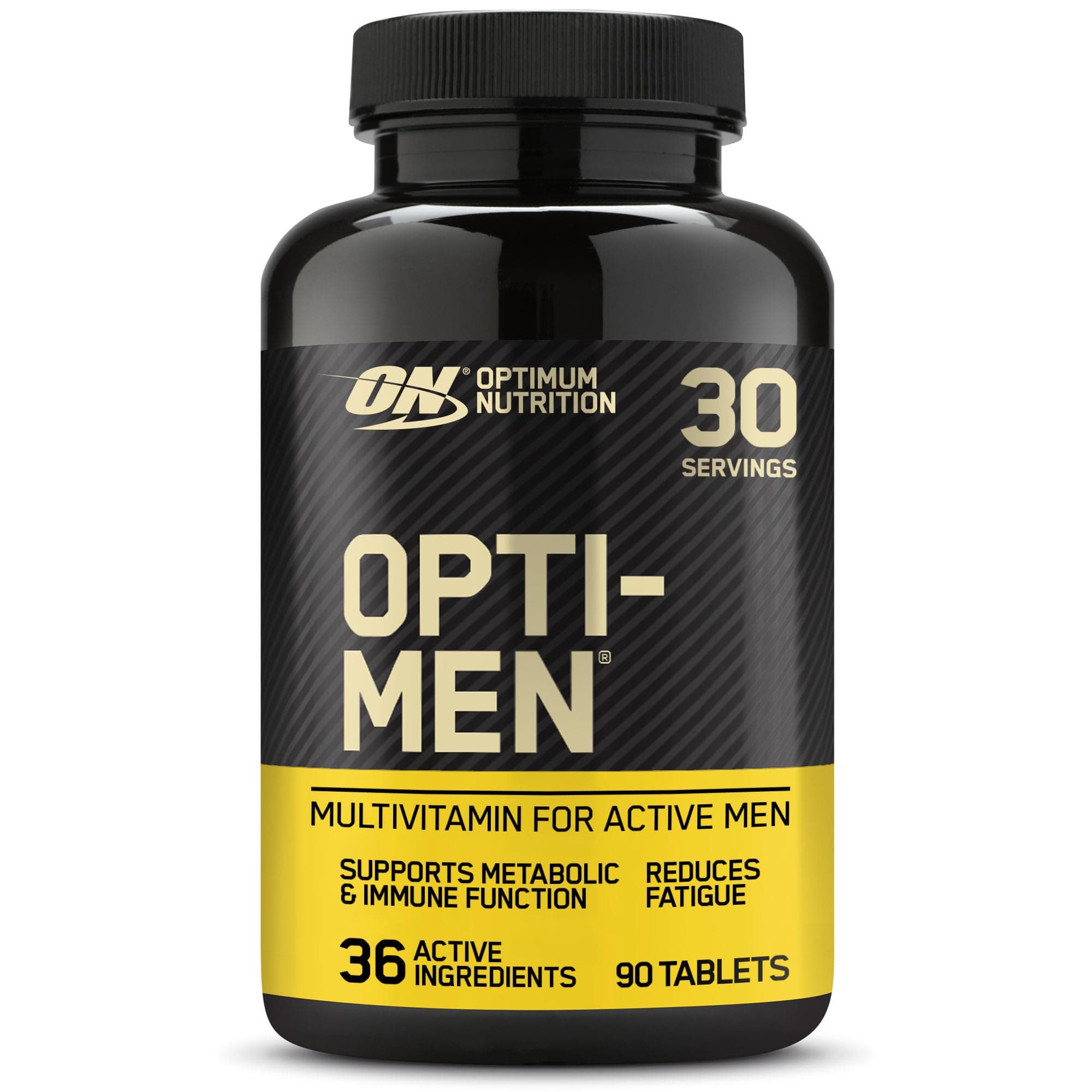 Optimum Nutrition Opti-Men Multi-Vitamin Supplements for Men with Vitamin D, Vitamin C, Vitamin B6 and Amino Acids, Unflavoured, 30 Servings, 90 Capsules
