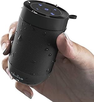 Comiso Portable Bluetooth Speaker, Bluetooth Wireless Mini Pocket Speaker, 360 HD Surround Sound & Rich Stereo Bass, 12H Playtime, IPX5 Waterproof for Travel, Outdoors, Home and Party (Black)