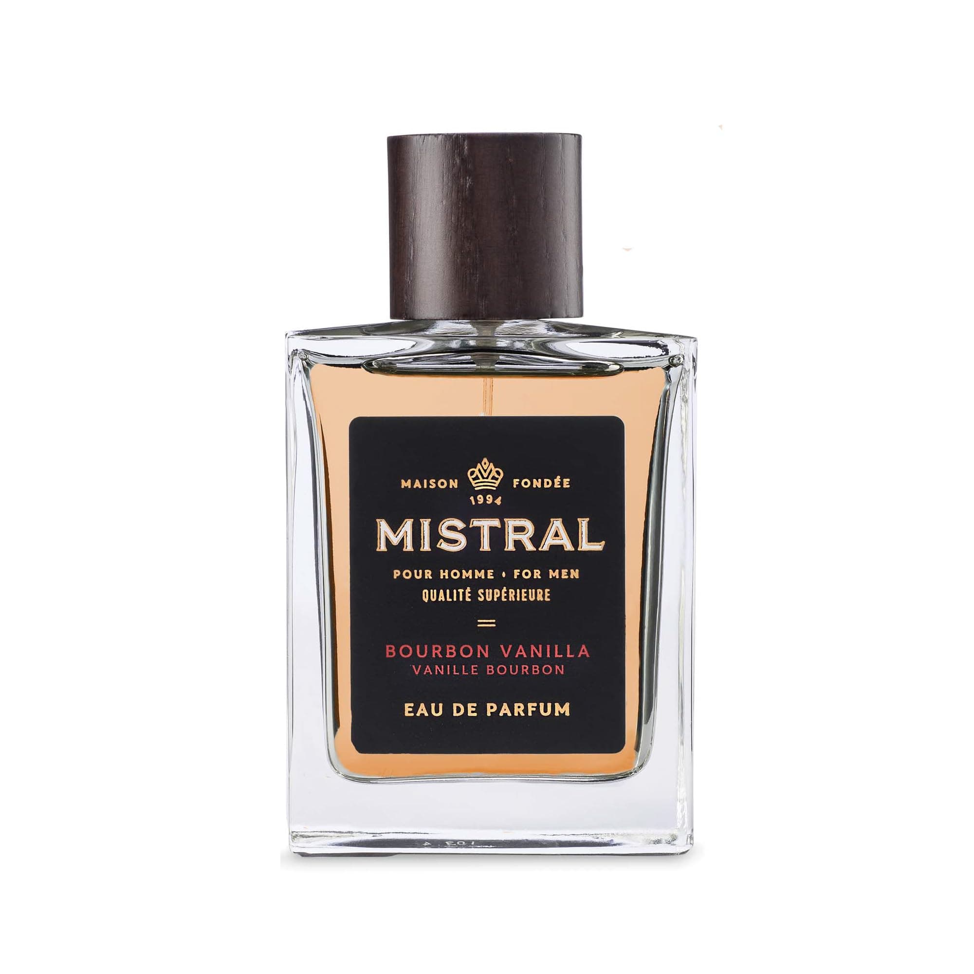 Mistral Men’s Cologne – Bourbon Vanilla Eau de Parfum | Warm & Sweet Masculine Scent with Vanilla, Patchouli & Sandalwood | Cruelty-Free & Long-Lasting Perfume for Men, Made in France - 3.4 Oz