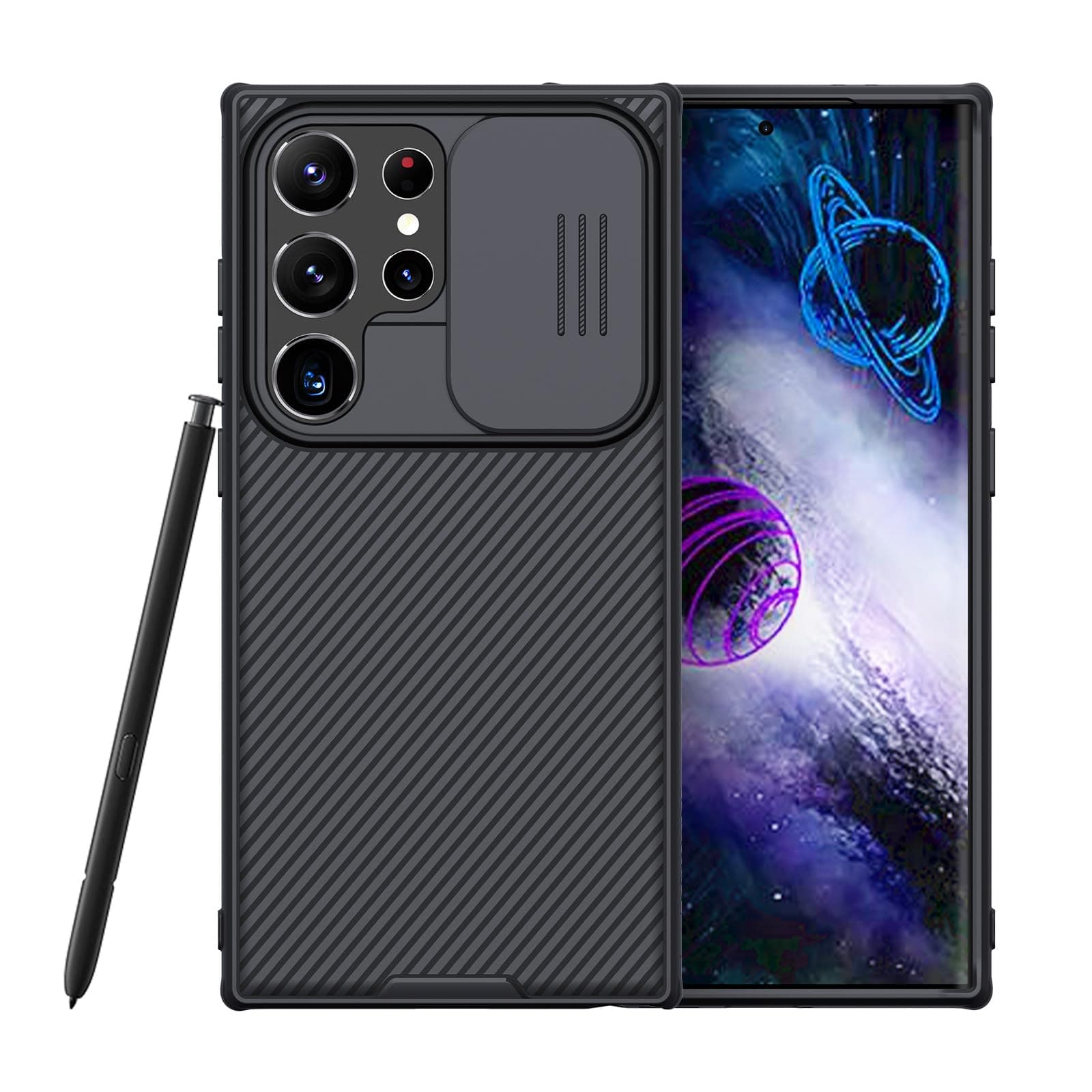 Nillkin CamShield Pro Case for Galaxy S24 Ultra 5G, [Camera Protection] with Slide Camera Cover, Slim Stylish Protective Case for Samsung Galaxy S24 Ultra 6.8" (Black)