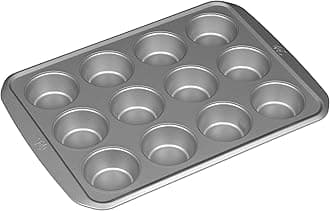 Tala Muffin Tins for Baking 12 Deep- Non Stick Yorkshire Pudding Tray, Muffin Tray, Cupcake Tin, and Baking Tray for Tarts & Mince Pies- Carbon Steel, 34.4 x 26.0 x 3.0 cm