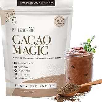 Philosophie: Cacao Magic Superfood Protein Powder - Vegan Protein Powder - 8 oz - Promote Weight Loss, Caffeine-Free Energy Boost, Low Carb Organic Detox