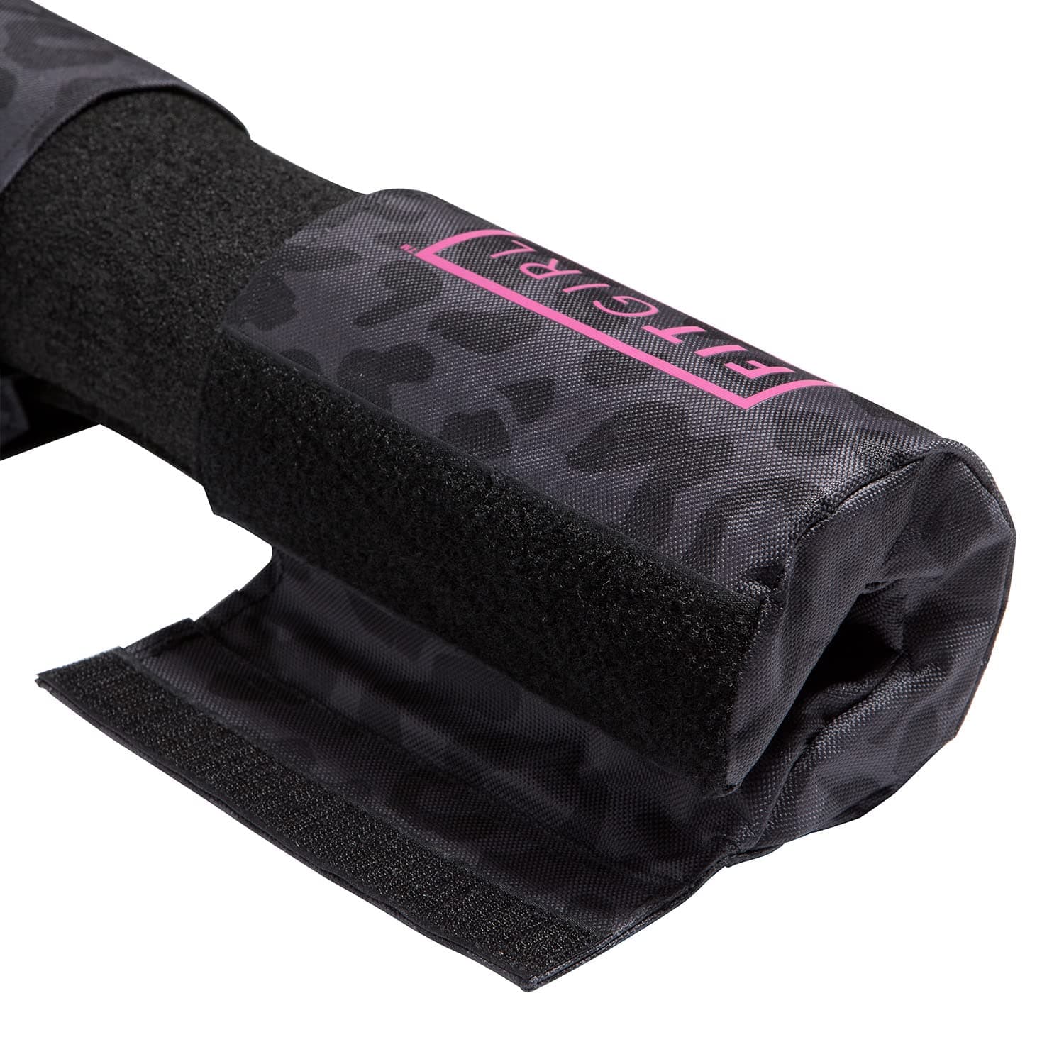 FITGIRL - Squat Pad and Hip Thrust Pad for Leg Day, Barbell Pad Stays in Place Secure, Thick Cushion for Comfortable Squats Lunges Glute Bridges, Olympic Bar and Smith Machine (Black Leopard)