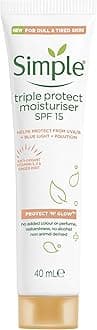 Simple Protect 'N' Glow SPF 30 For Glowing Skin Triple Protection Moisturiser Non-Chalky Vitamin C Face Cream 40 ml