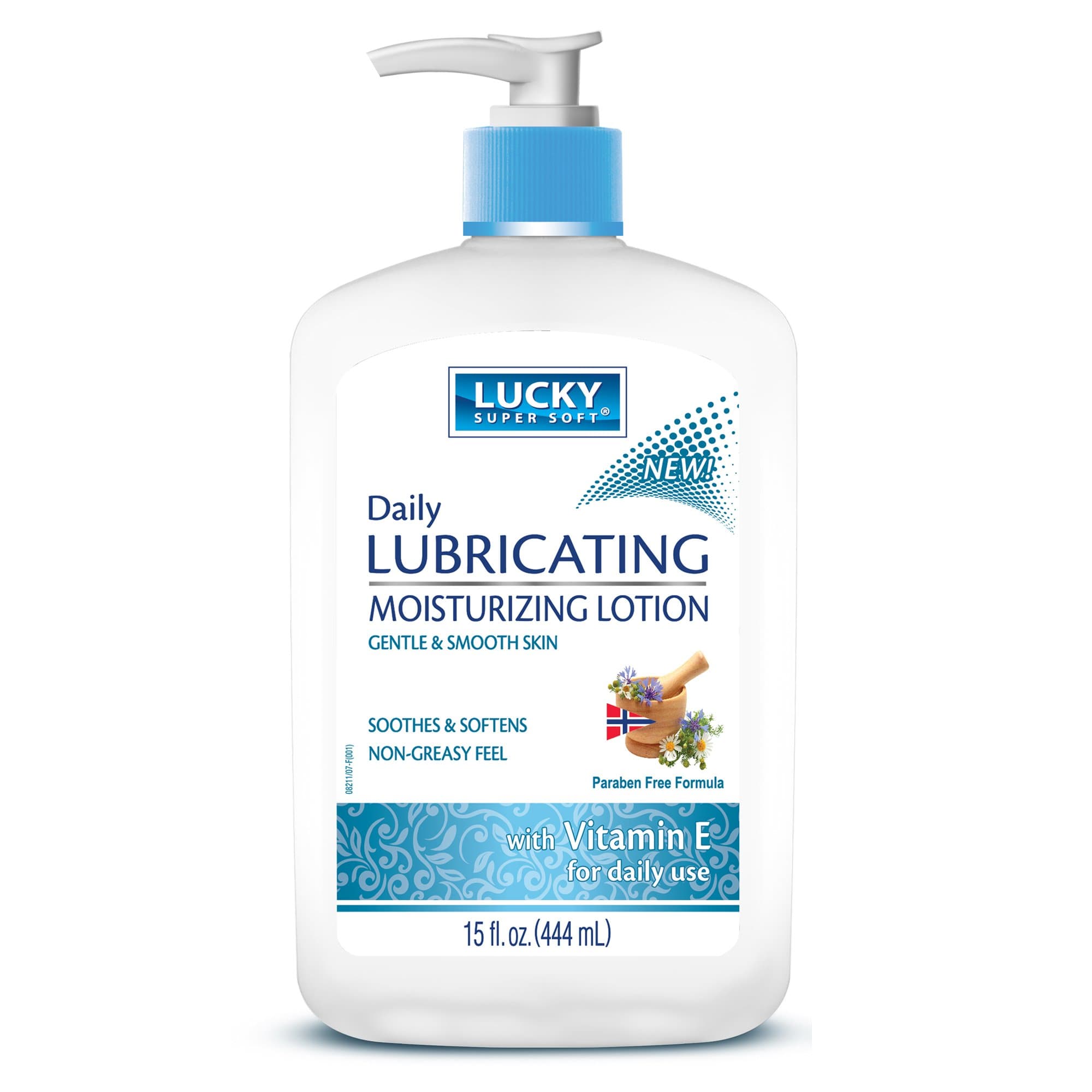 Lubricating Lotion Vitamin E, 15 Fluid Ounce (Model: Lucky Super Soft Lotion 15oz Vitamin E)