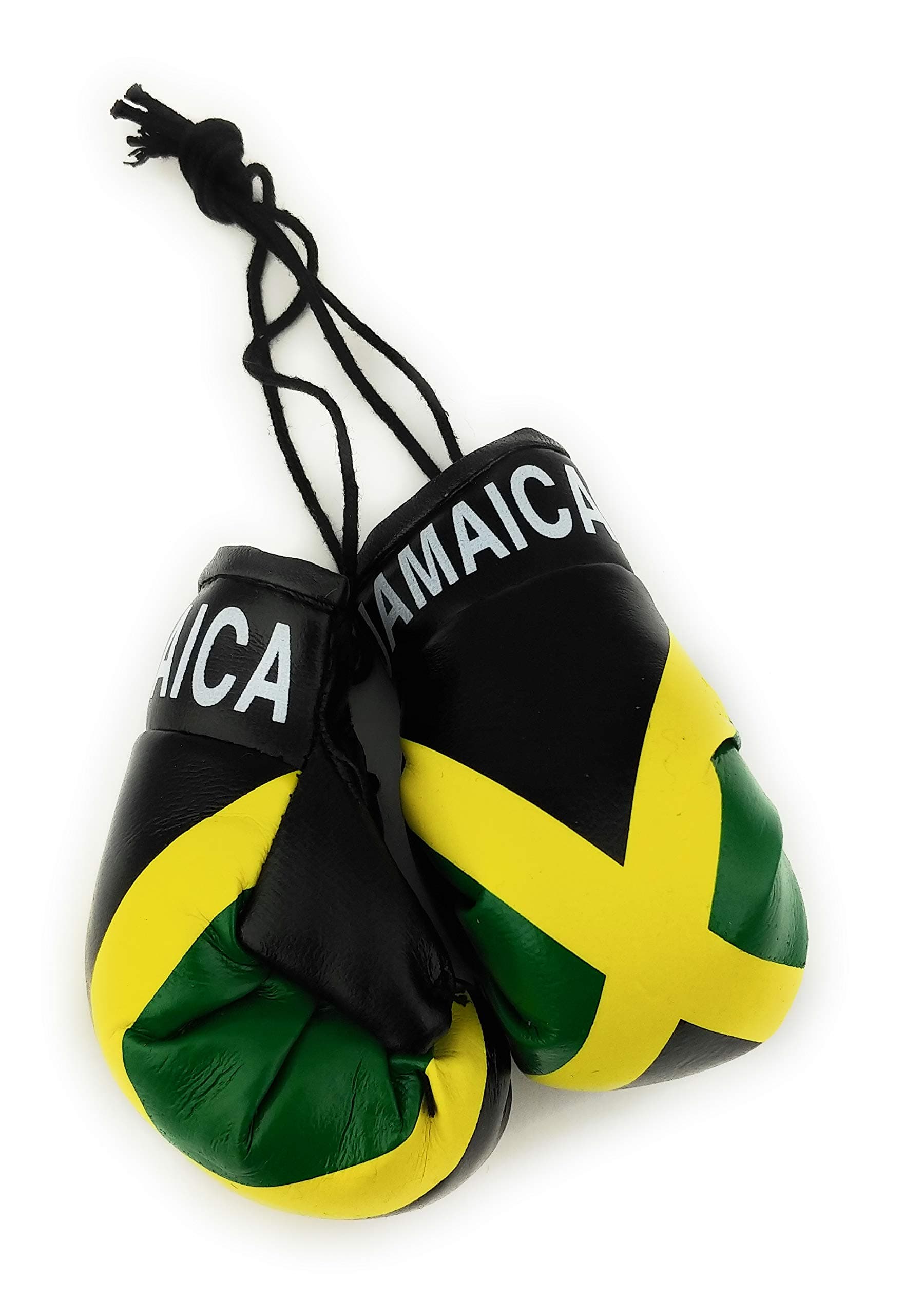 Hanging Car Mirror Mini Boxing Gloves (Jamaica)