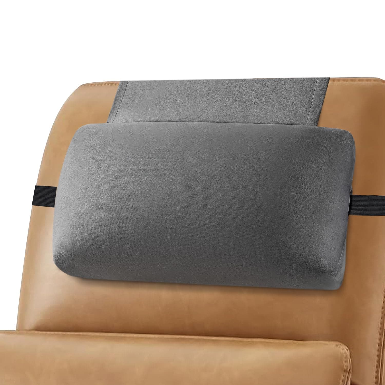 Head Recliner Pillow Adjustable Shredded Memory Foam Headrest Pillows for Recliner Chairs,Non-Slip Velvet Cushion for Pain Relief Neck Support Pillow for Travel Home Sofa Armchair with Zipper Cover