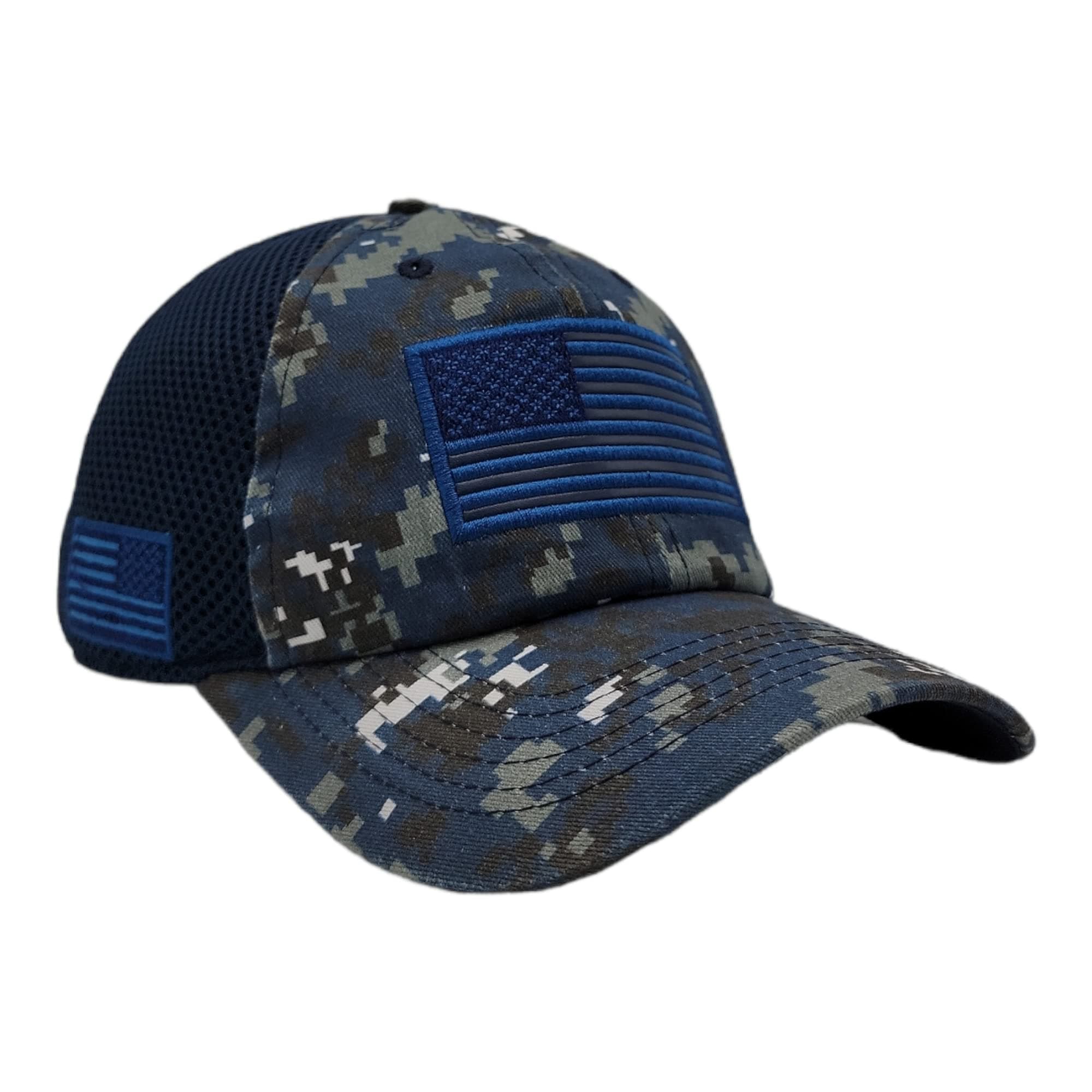 US American Flag Embroidered Soft Micro Mesh Tactical Military Style Hat Trucker Cap