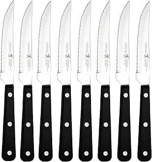 Razor-Sharp Steak Knife Set of 8, German Engineered Informed by 100+ Years of Mastery