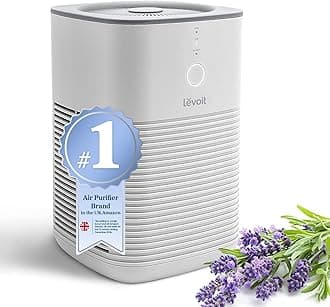 LEVOIT Air Purifier for Bedroom Home, Dual HEPA Filters with Aromatherapy Diffuser, Quiet Sleep Mode, Air Cleaner for Smoke, Allergies, Pet Dander, 100% Ozone Free, LV-H128, Gray