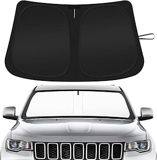 Car Windshield Sun Shade Compatible with 2014-2024 2025 2026 Jeep Grand Cherokee Accessories Foldable Front Window Sunshade Custom Windshield Sun Visor