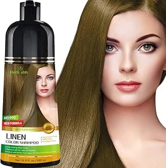 Herbishh Hair Color Shampoo for Gray Hair | Magic Hair Dye Shampoo | Colors Hair in Minutes | Long Lasting | Full Grey Coverage | 3-In-1 Hair Colour | Ammonia-Free (Linen)